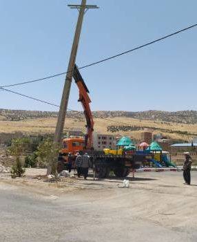 آغاز عملیات راه اندازی ونصب ۲ دستگاه ترانس در شهر سرابله و روستای هلسم