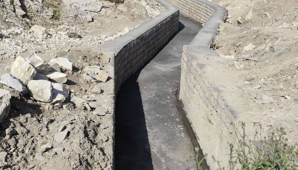 اتمام عملیات پروژه کانال سنگی شهر جعفرآباد ایلام