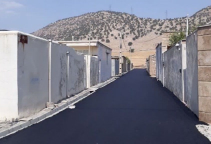 اجرای نهضت آسفالت معابر روستایی در دو روستای ایوان