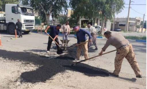 تداوم عملیات بهسازی معابر شهر مهران