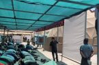 آماده شدن سینما سیار ایلام در محل موکب هنرمندان ایلام و ایران«شین»