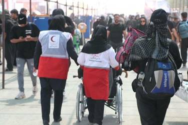خدمترسانی جمعیت هلالاحمر ایلام به ۱۳۰ هزار زائر اربعین در مرز مهران