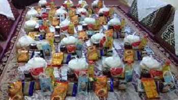 ‍ توزیع یک هزار سبد خوراکی و معیشتی بین نیازمندان بخش زرین آباد دهلران