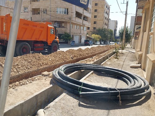 توسعه بیش از ۱۰۰۰ متر شبکه توزیع آب در ایوان