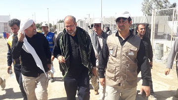 هشت مخزن ۶۰۰۰ لیتری خنک کننده آب بسته بندی در مرز مهران نصب شد