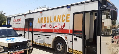 دومین اتولانس اورژانس ایلام در شهرستان مهران مستقر شد
