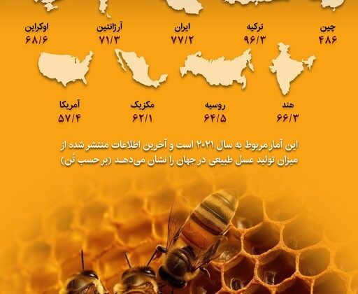 اینفوگرافیک / بزرگترین تولیدکنندگان عسل در جهان