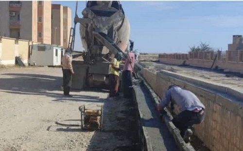 اجرای پروژه پوشش کانال سنگی محله مسکن مهر مهران