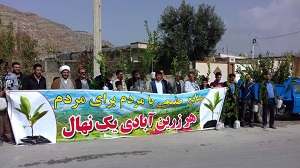 کمک مومنانه در قالب توزیع و کاشت نهال مثمر!
