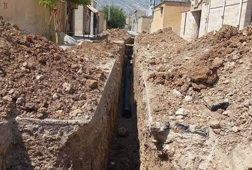 پیشرفت ۸۰ درصدی عملیات اجرایی شبکه فاضلاب شهر ایوان