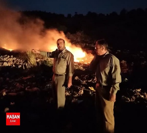 آتش‌سوزی عمدی در مرکز دفن زباله شهر ایلام فروکش کرد
