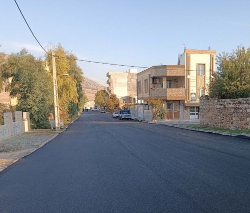 اجرای طرح نهضت آسفالت در روستای جابر شهرستان بدره