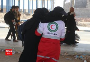 خدمات رسانی جمعیت هلال احمر در مرز مهران