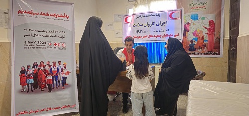 بهره‌مندی ۱۵۰ نفر از اهالی شهر مهر ملکشاهی از خدمات کاروان سلامت
