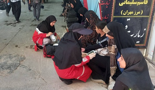 بستری موقت ۲۷ هزار زائر در درمانگاه صحرایی مهران